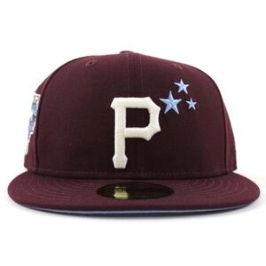 NWOT Sz 7 1/4 PITTSBURGH PIRATES 2006 ALL-STAR GAME 59FIFTY  MAROON SKY BLUE